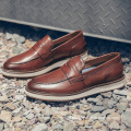 High Quality Handmade Casual Slip On Formal Loafers Leather Office Shoes For Men